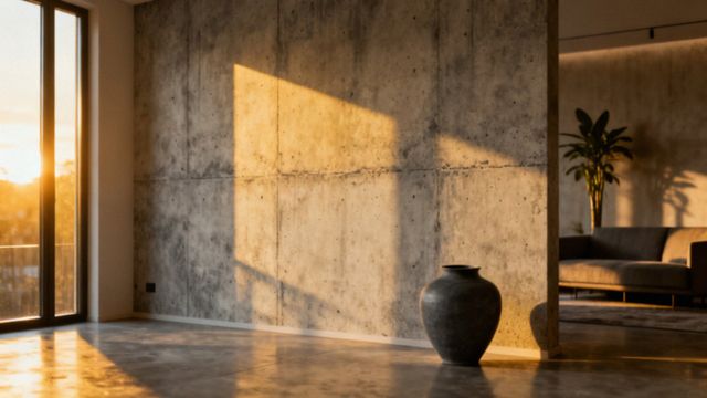 Tapeta jak beton architektoniczny — efekt surowego betonu bez remontu