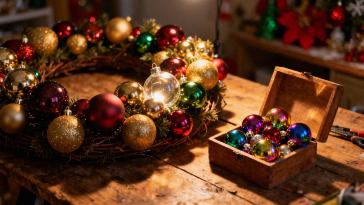Wianek z bombek DIY — jak samodzielnie stworzyć efektowną dekorację?