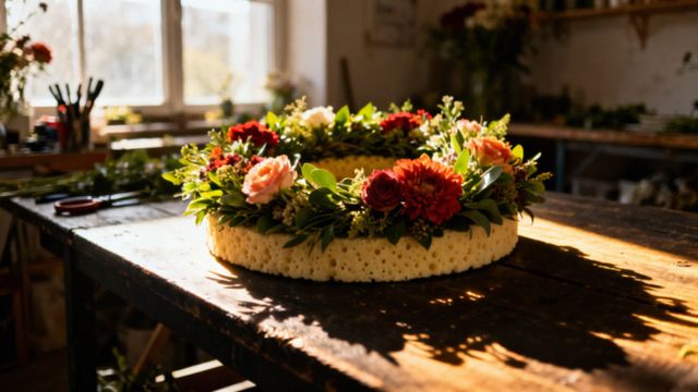 Wianek z gąbki florystycznej — jak stworzyć efektowną dekorację?