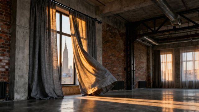 Zasłony w stylu industrialnym — jak wybrać i dopasować do wnętrza?
