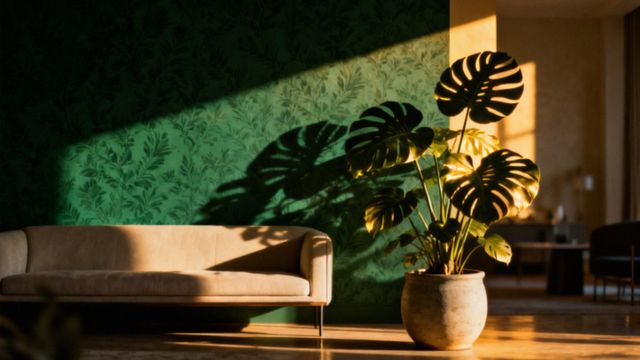 Zielona tapeta — jak wprowadzić naturę do wnętrza?